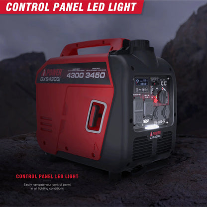 Generador inversor portátil AIPOWER GXS4300I de 4300W con alerta de CO