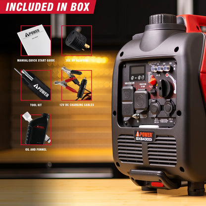 Generador inversor portátil AIPOWER GXS4300I de 4300W con alerta de CO