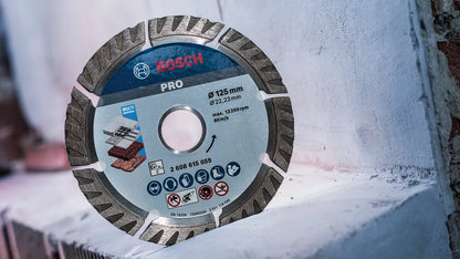 Disco de corte diamantado Bosch PRO multimateriales de 4-1/2"