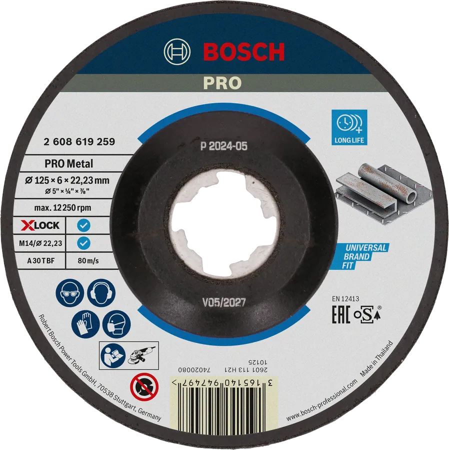 Disco de desbaste para metal Bosch Pro de 4-1/2"
