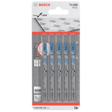 Juego de hojas para sierra caladora T118B HSS Bosch para metal 5 unidades