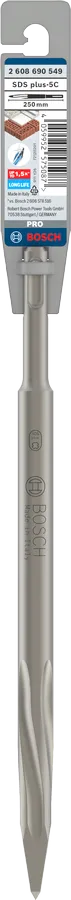 Cincel de punta para demolición Bosch SDS PLUS de 250mm