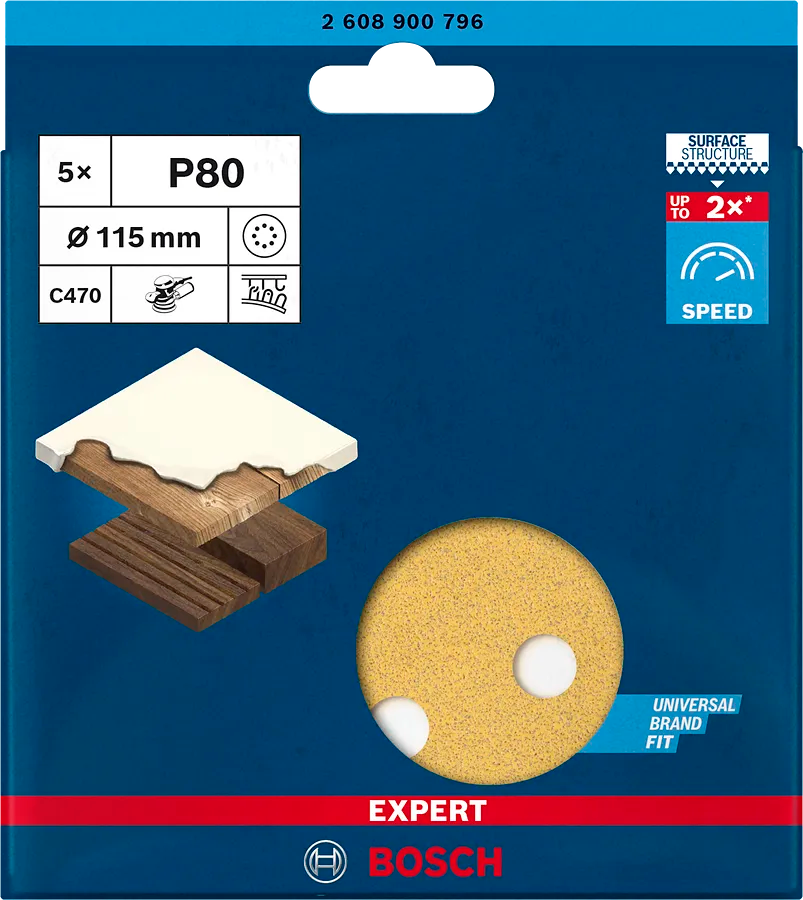 Disco de lija Bosch Expert C470 para madera y pintura