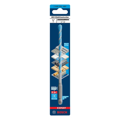 Broca multimateriales Bosch HEX-9 de 1/4" x 6"