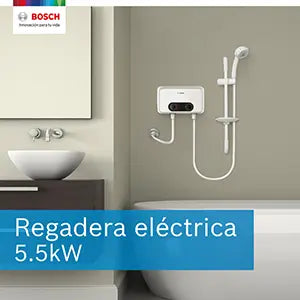 Regadera eléctrica Bosch para 1 servicio de 5.5kW 127V