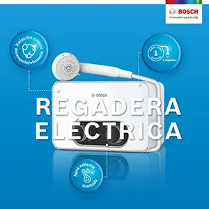 Regadera eléctrica Bosch para 1 servicio de 5.5kW 127V