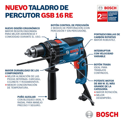 Rotomartillo Bosch Heavy Duty GSB 16 RE de 850W