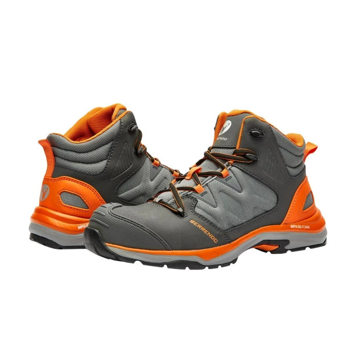 Botas de seguridad deportivas para hombre gris naranja Berrendo 7714