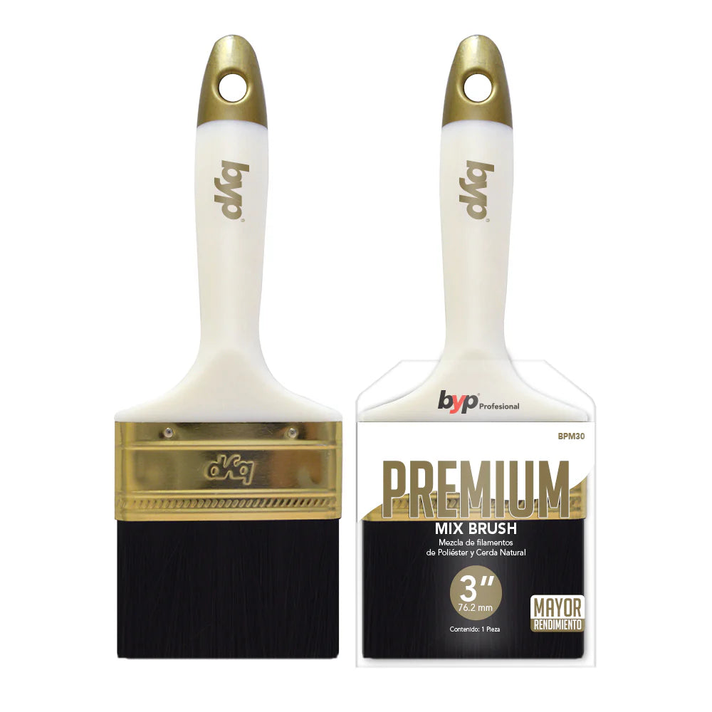 Brocha premium mix de poliéster y cerda natural BYP