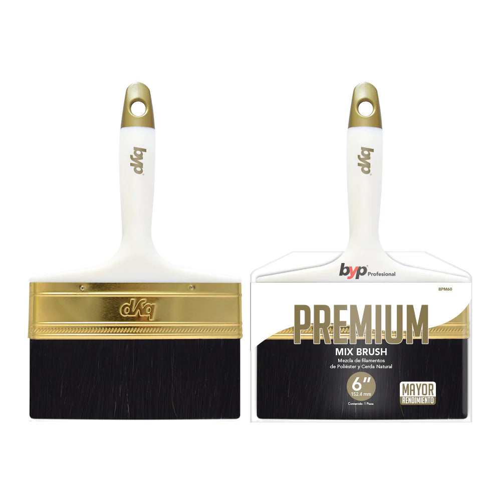 Brocha premium mix de poliéster y cerda natural BYP