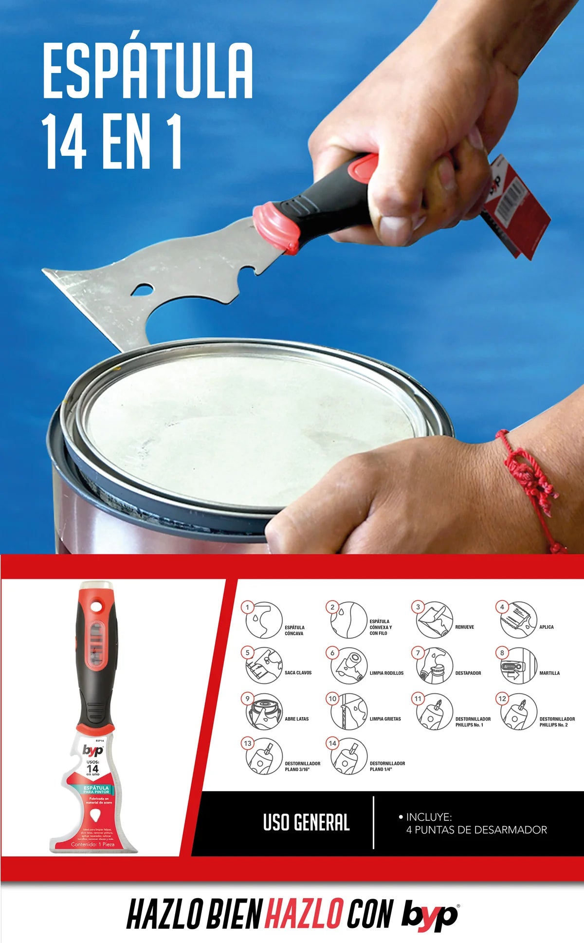 Espátula multiusos BYP 14 en 1