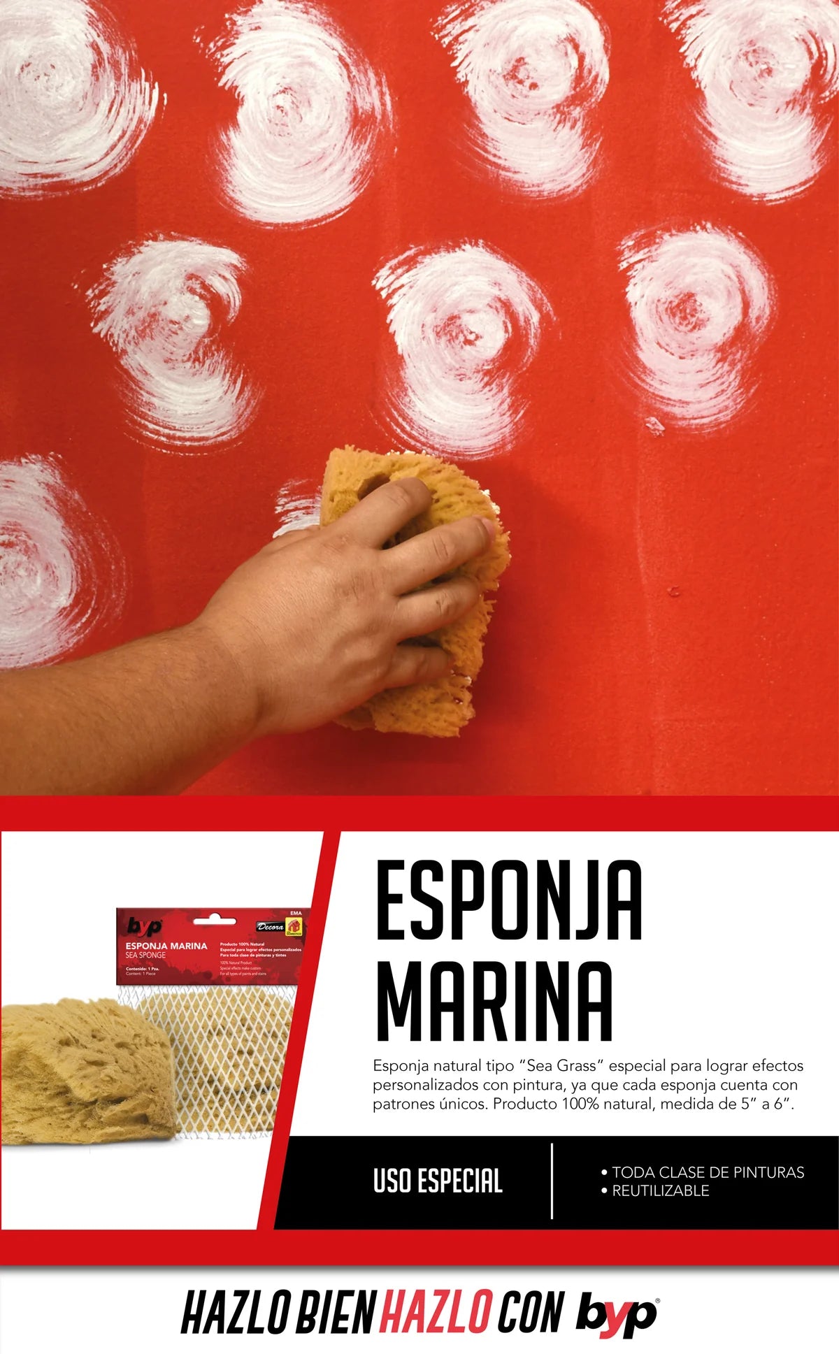 Esponja marina BYP para pintar