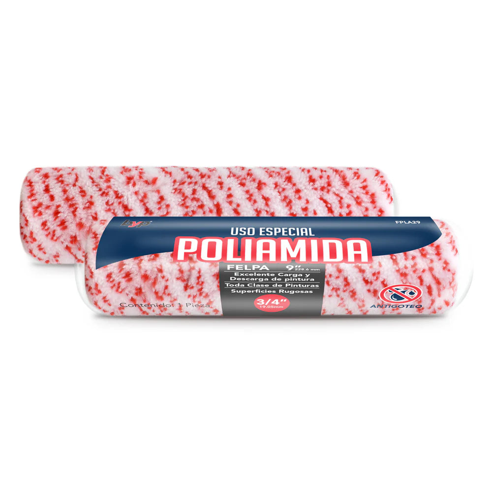 Felpa poliamida BYP 9" x 3/4"