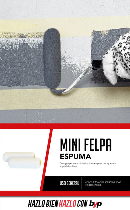 Mini felpa de espuma para superficies lisas BYP 2 piezas