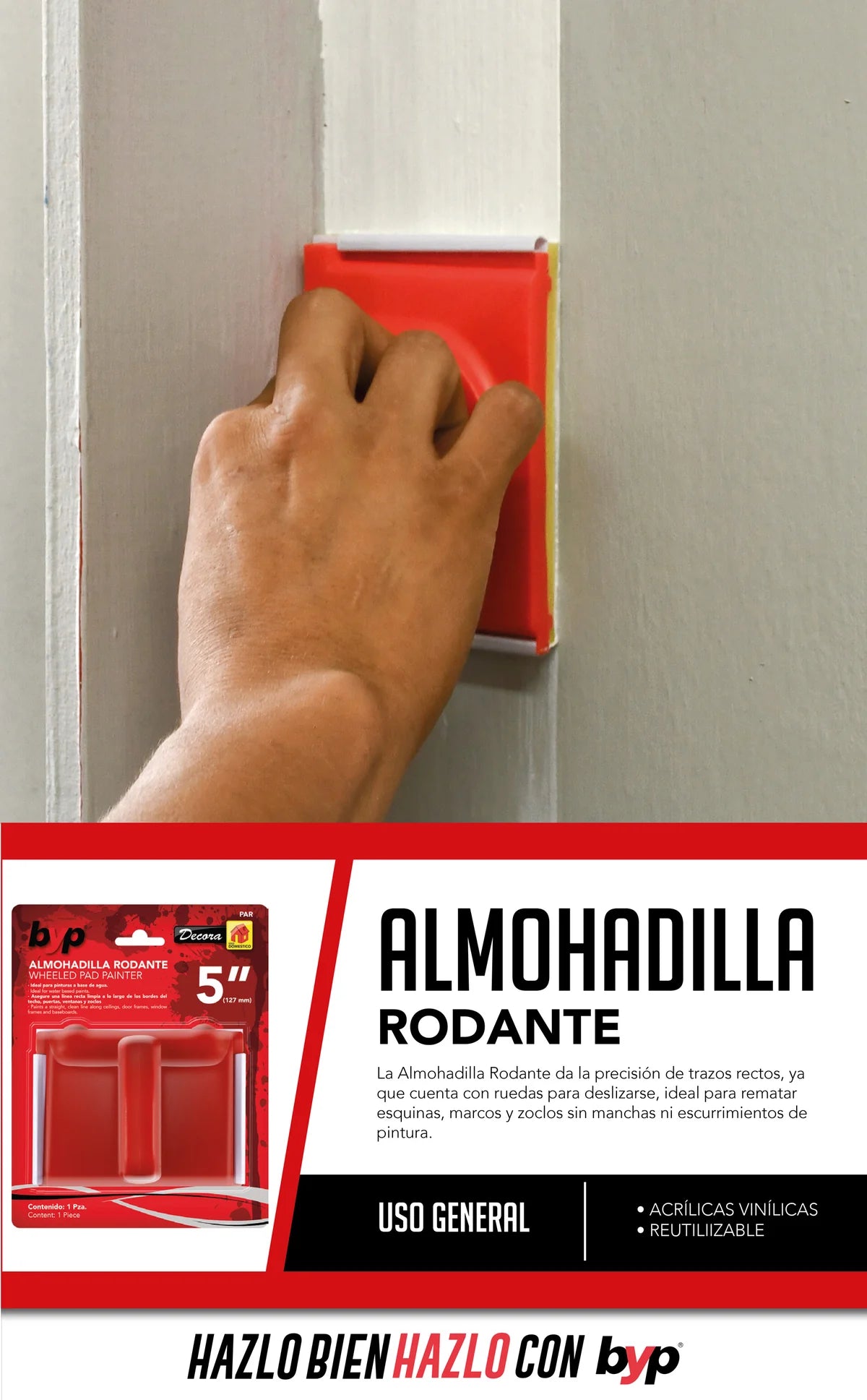 Almohadilla rodante BYP de 5"