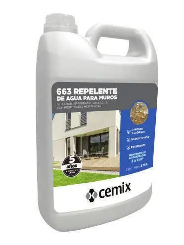 663 CEMIX Repelente de agua para muros 3.87 litros