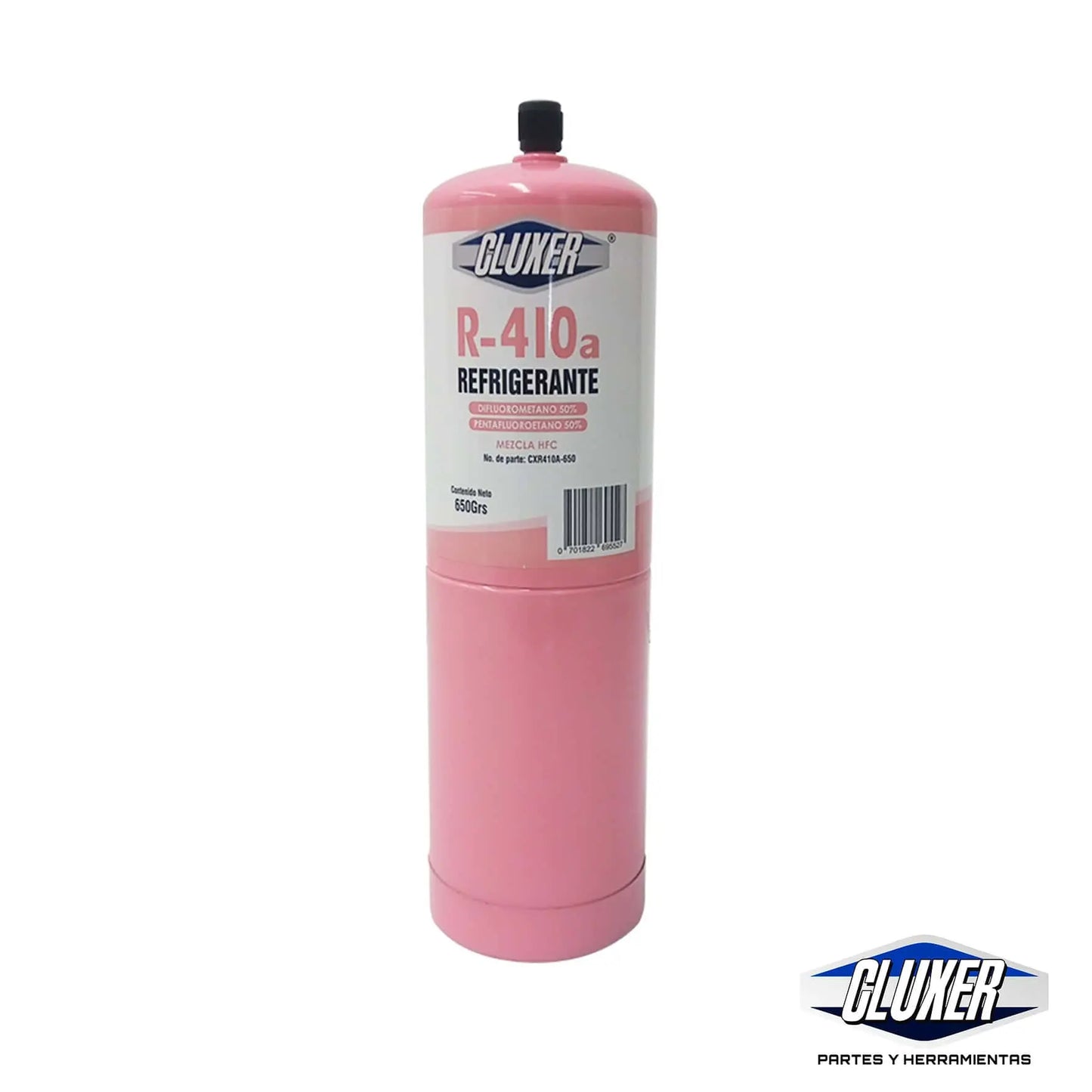 Gas refrigerante R-410A Cluxer de 650gr