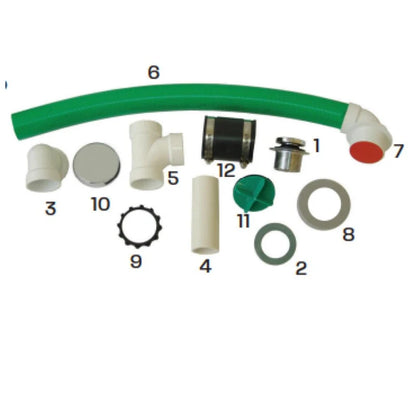 Sistema flexible de desagüe push para tina COFLEX PT-101