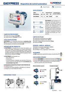 Regulador de presion de agua easypress pedrollo
