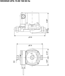 Bomba de presion UPA 15-90 1/6 HP