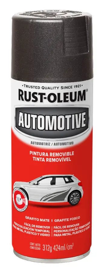 Pintura removible automotive color grafito mate 312gr Rust Oleum