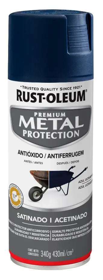 Pintura en aerosol anticorrosiva azul ultramar satinado 340 gr Rust Oleum