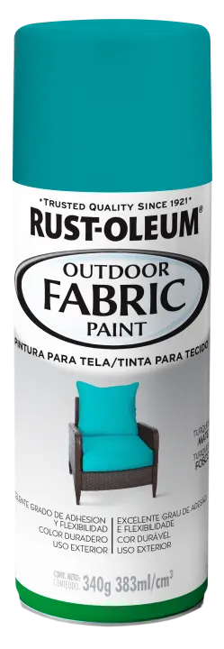 Pintura en aerosol para tela de exteriores color turquesa mate 340gr Rust Oleum