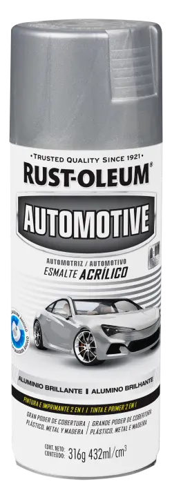 Pintura esmalte acrílico automotive color aluminio 316 gr Rust Oleum