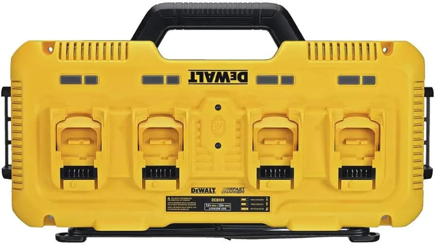 Cargador rápido de baterías Dewalt de 8A 12V-20V MAX y 20V-60V FLEXVOLT con 4 puertos