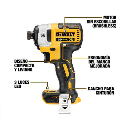 Kit de Taladro Percutor Atornillador 20V MAX XR y Atornillador de Impacto 20V MAX XR con 2 baterías 20V de 5Ah,