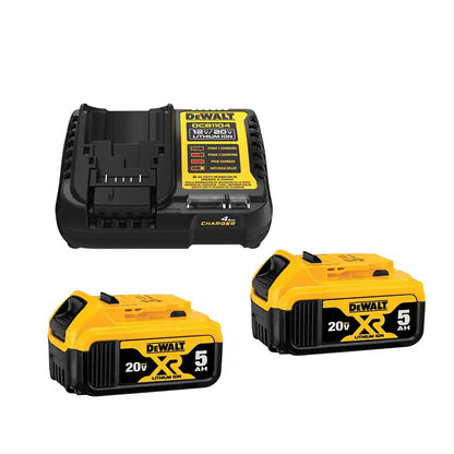 Kit de Taladro Percutor Atornillador 20V MAX XR y Atornillador de Impacto 20V MAX XR con 2 baterías 20V de 5Ah,