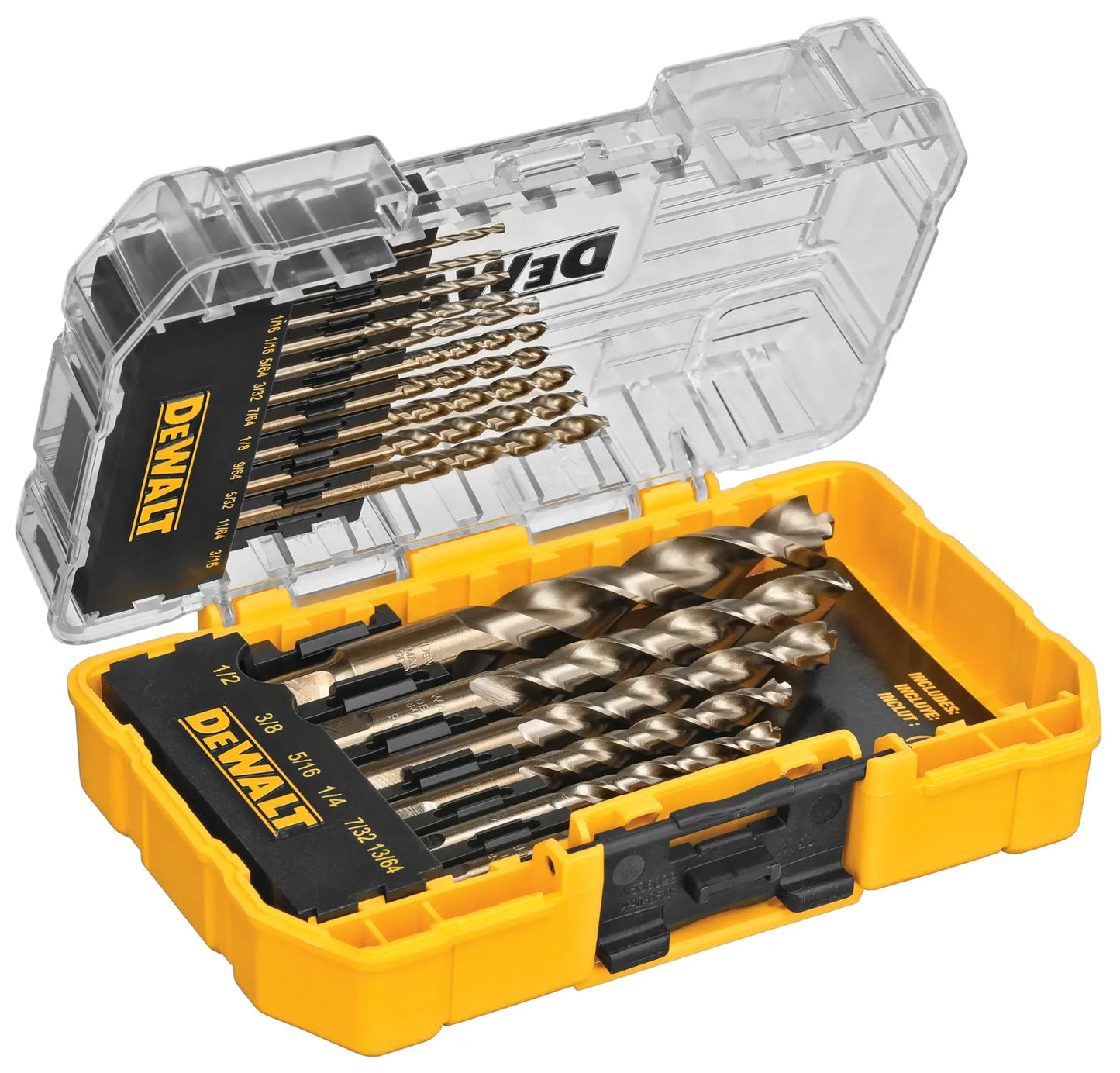 Set de brocas de taladro Dewalt Pilot Point 16 piezas