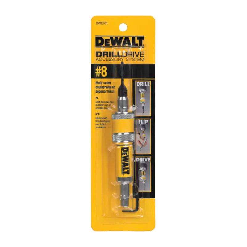Unidad de cambio rápido con avellanador para madera Dewalt #8