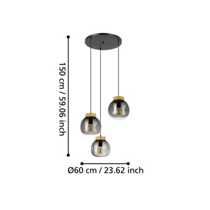 Lampara colgante Eglo Magacela 3 luces