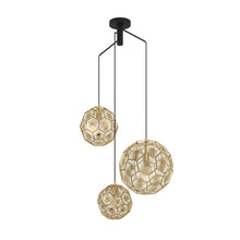 Lampara colgante Eglo Skoura laton de 3 luces