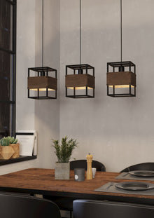 Lampara colgante Eglo Evesham de 3 luces