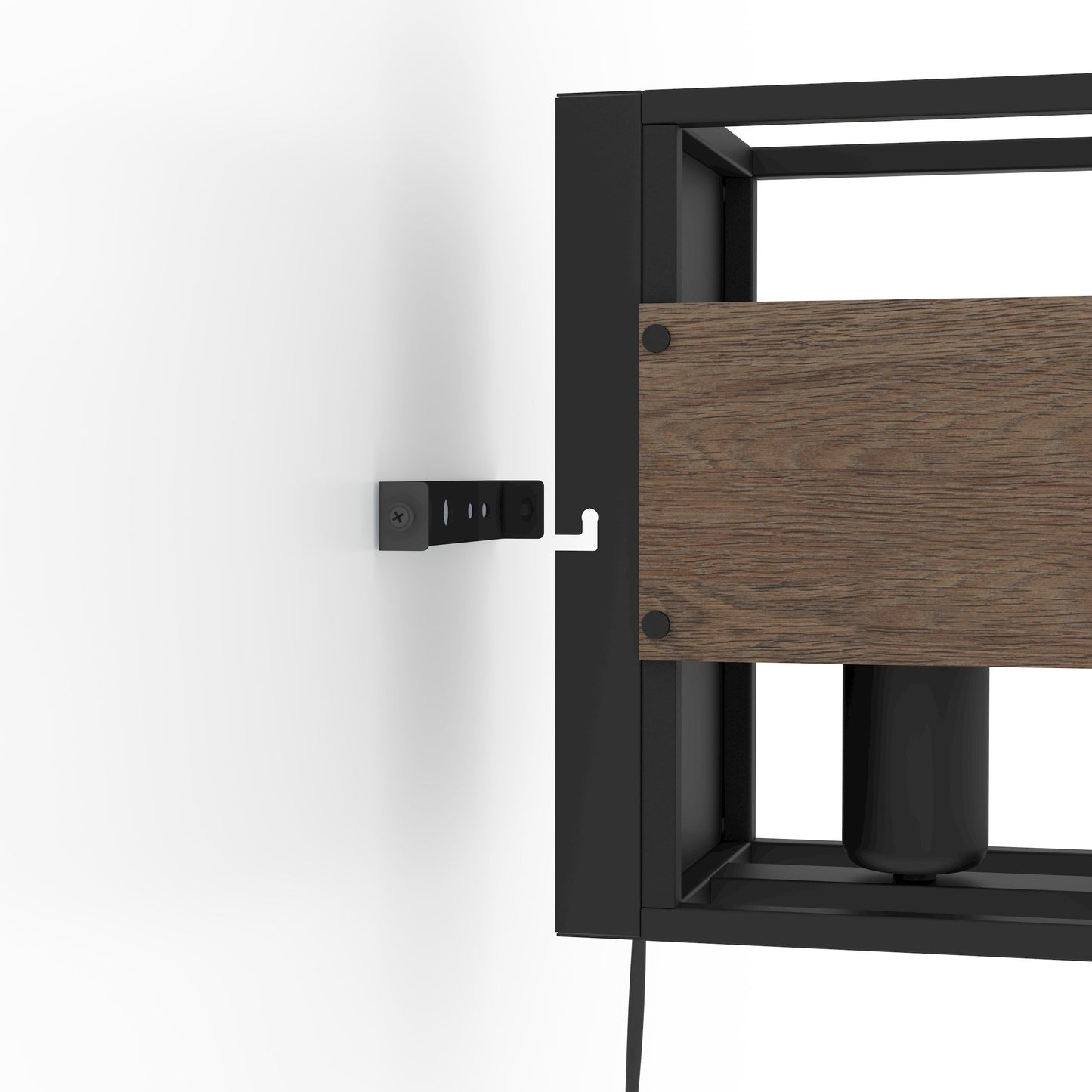 Lampara de pared Eglo Evesham negro y madera