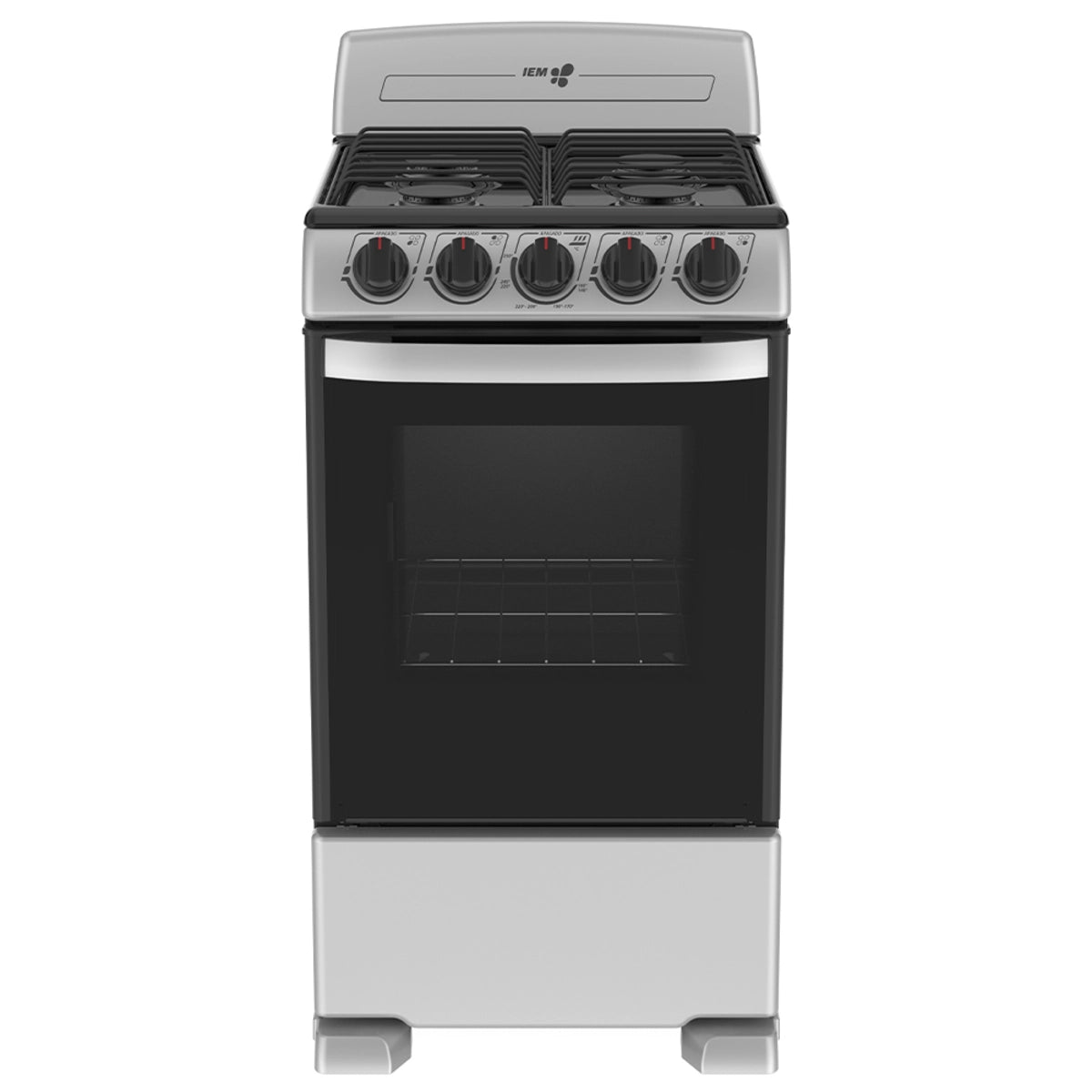 Estufa de piso 4 quemadores de 50cm plata mercury Mabe