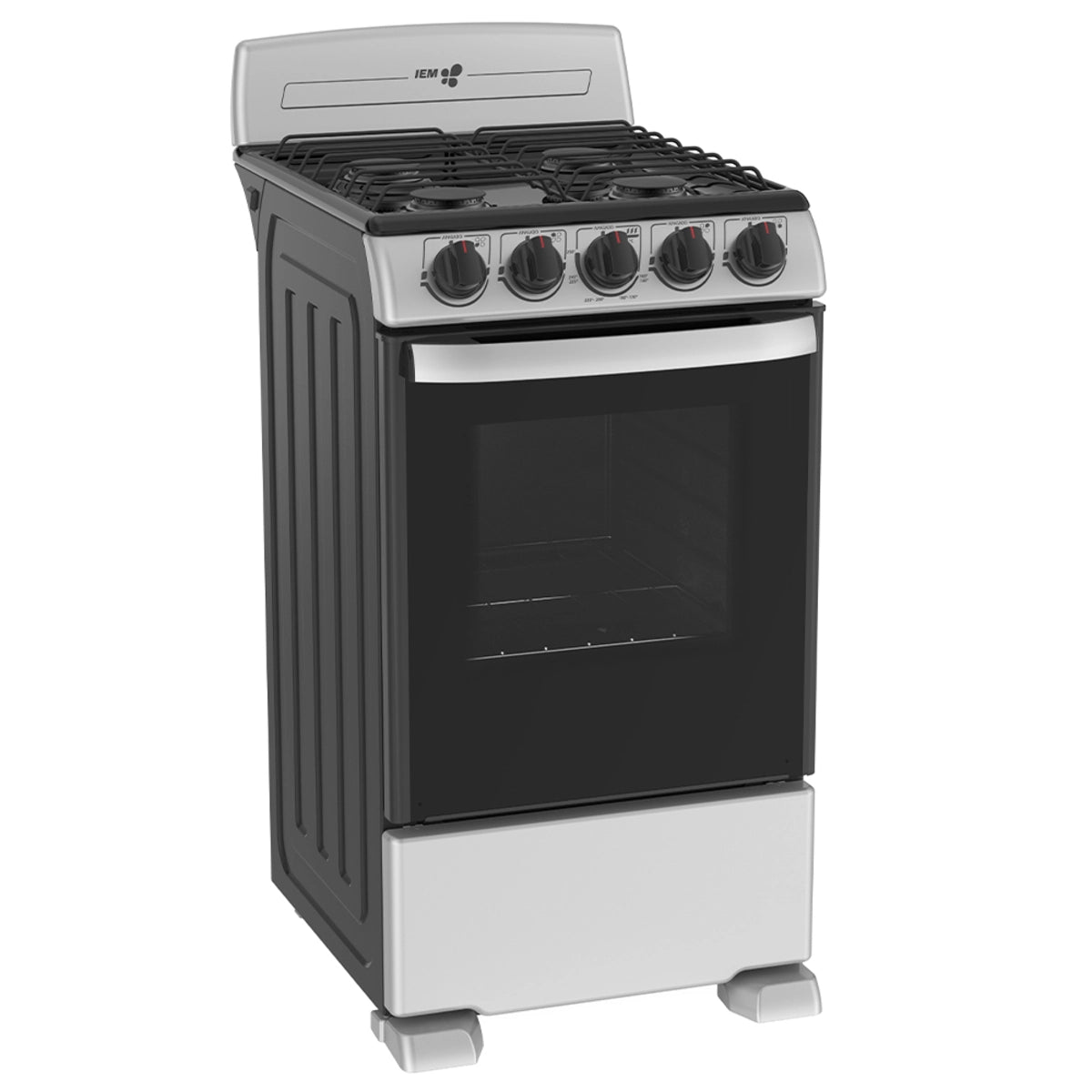 Estufa de piso 4 quemadores de 50cm plata mercury Mabe