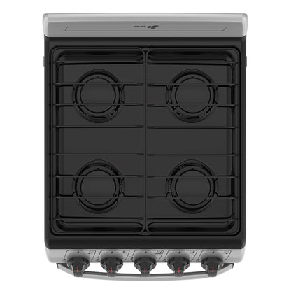 Estufa de piso 4 quemadores de 50cm plata mercury Mabe