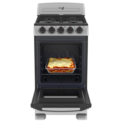 Estufa de piso 4 quemadores de 50cm plata mercury Mabe