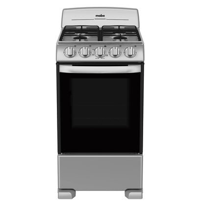 Estufa de piso Mabe 4 quemadores de 50 cm plata mercury