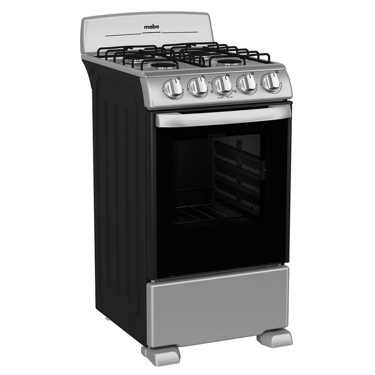 Estufa de piso Mabe 4 quemadores de 50 cm plata mercury