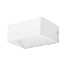 Luminaria Toppi blanco de exterior a muro luz cálida 5w Estevez