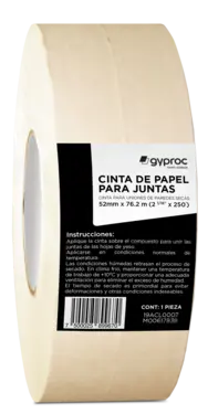 GYPROC Cinta de papel para juntas de 5 cm x 76.2 m