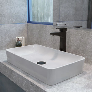 Lavabo rectangular de sobreponer Alaska blanco Helvex