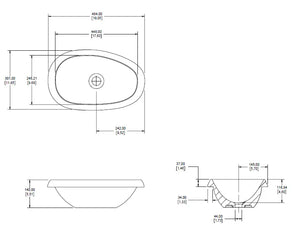 Lavabo de sobreponer Elipsis Helvex