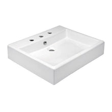 Load image into Gallery viewer, Lavabo rectangular Lucerna de 3 perforaciones para sobreponer Helvex
