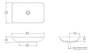 Lavabo de sobreponer Sira Helvex blanco