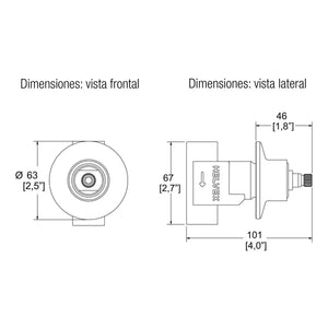 Juego de llaves para regadera para empotrar e-60-ii Helvex